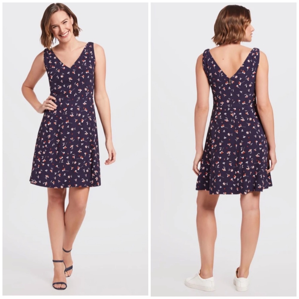 Draper James navy Floral Knot Love Circle Dress size 4